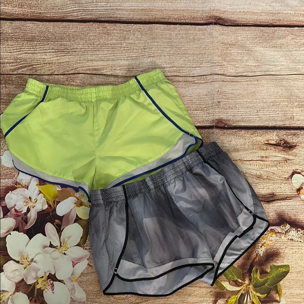 Women's Neon Yellow and Black Shorts
